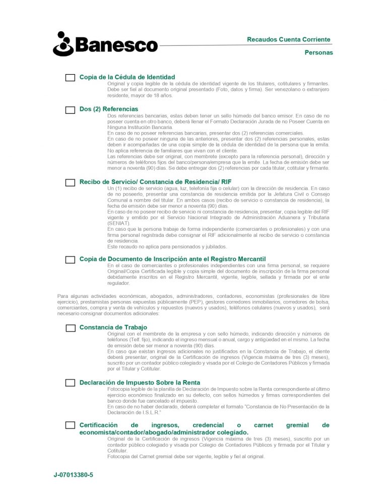 ABRIR CUENTA EN BANESCO: REQUISITOS PARA VENEZUELA