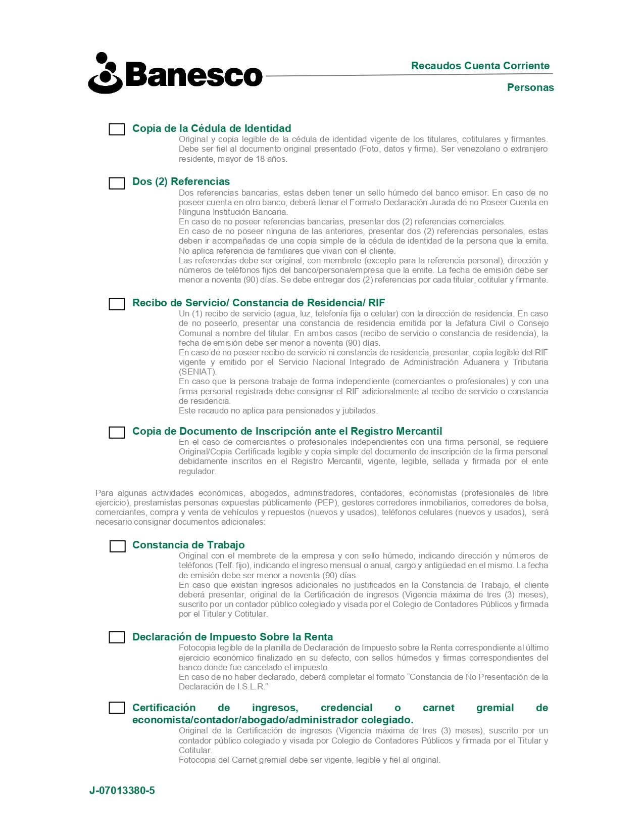 ABRIR CUENTA EN BANESCO: REQUISITOS PARA VENEZUELA