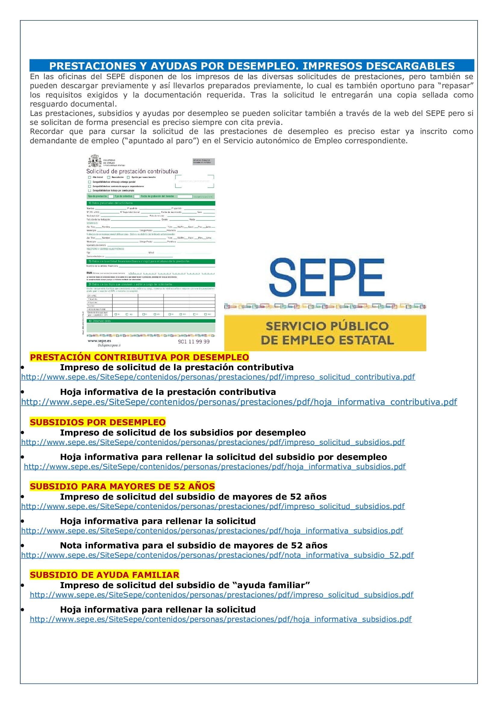 certificado de desempleo